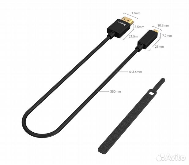 Кабель SmallRig 3042B Ultra Slim 4K hdmi A / D, 35