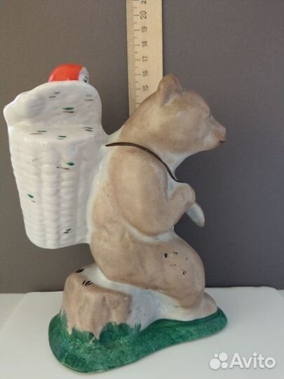 Фарфоровая статуэтка. Маша и медведь. Сысерть