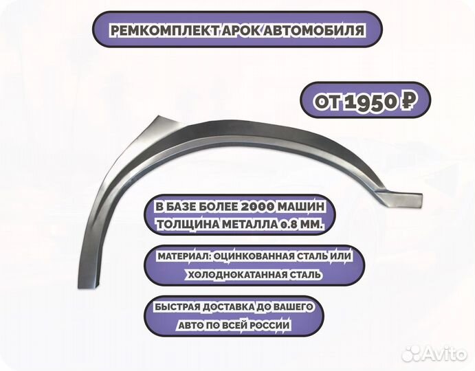 Ремонтные арки (ремкомплект) на машину