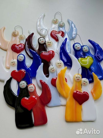 Подвеска. Ангелы. Фьюзинг. Сувенир