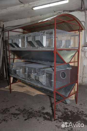 Клетка для кроликов с 4 маточниками, (крв-4)