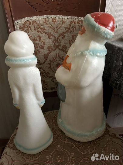 Новогодние игрушки:Дед Мороз и Снегурочка(СССР)