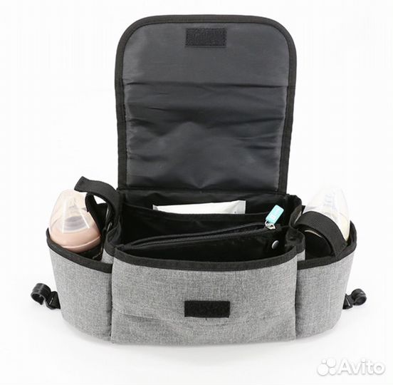 Сумка-органайзер для колясок. Серая