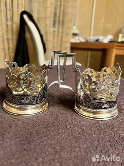 Серебряный подстаканник. Кубачи. 875 пр