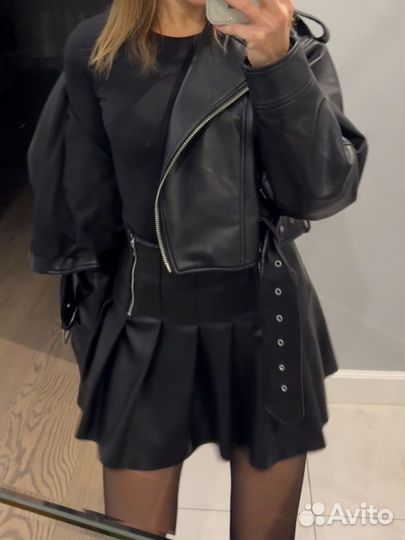 Юбка кожаная maag