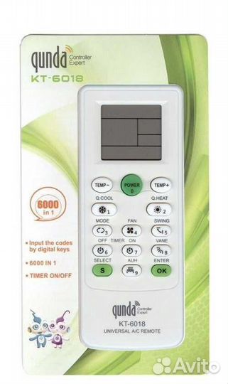 Пульт для кондиционера на сплитсистемы универсал