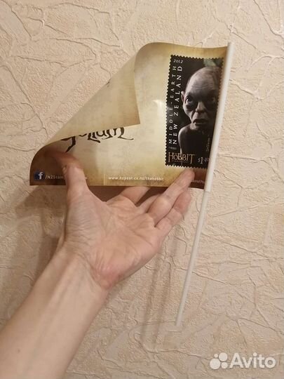 Автограф Эллайджи Вуда, флаер-флажок Хоббит