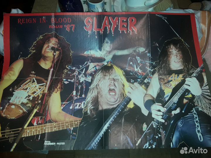 Slayer Metallica Helloween плакат билет афиша