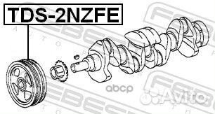 Шкив коленвала 1nzfe/2nzfe (toyota corolla CE12