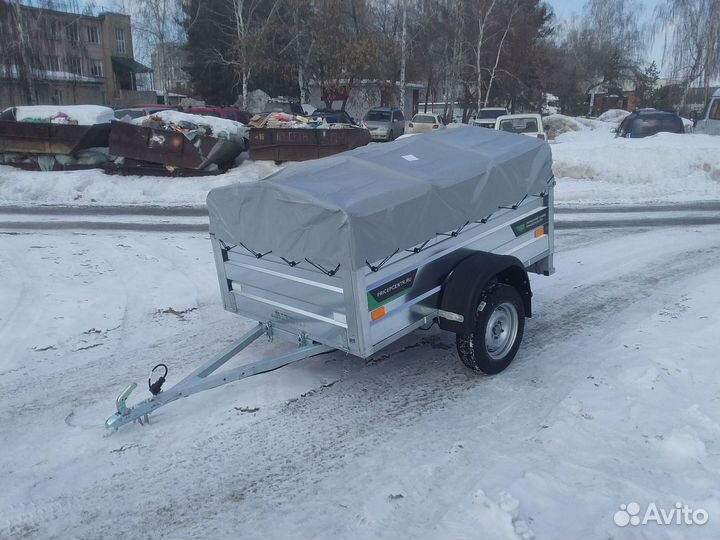 Прицеп Титан 2013-05 (2.0*1.3*0.5м) цинк. с тентом