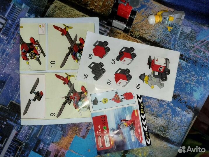 Набор конструктора пожарники