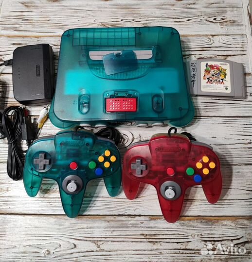 Nintendo 64 + expansion pak + 2 контроллера