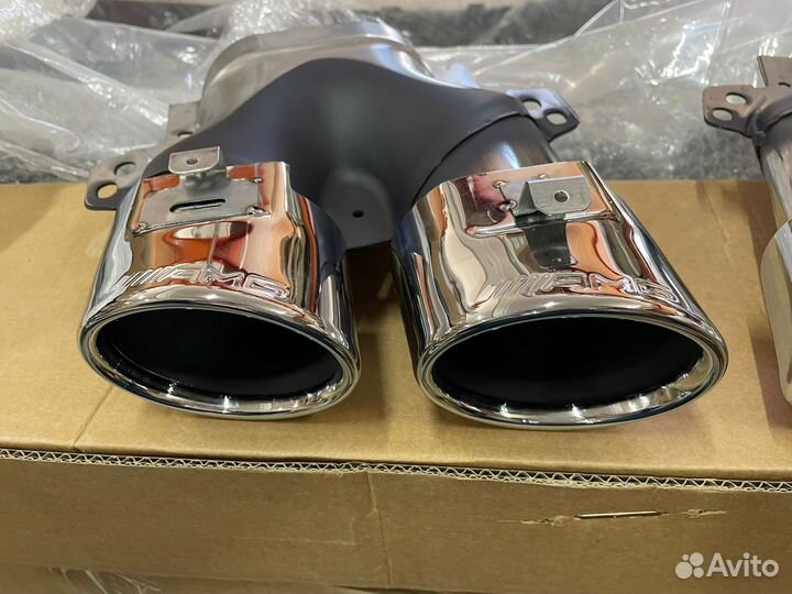 Диффузор Mercedes W205 AMG, насадки на глушитель