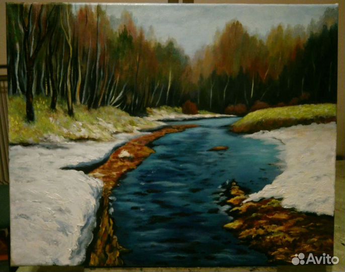 Картина маслом пейзаж Весна