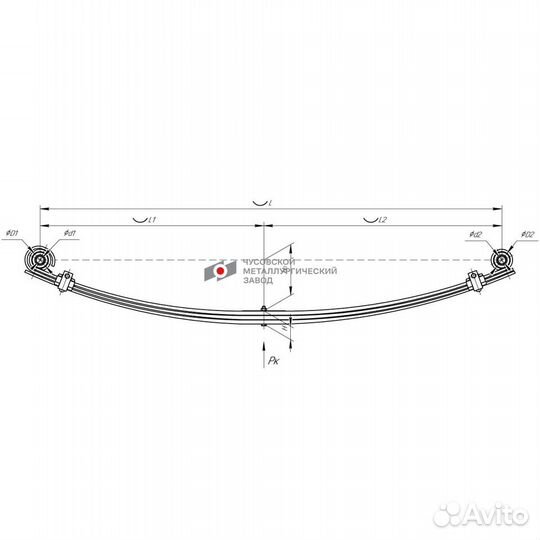 Рессоры УАЗ Патриот 3-х листовые (новые) до 2019г