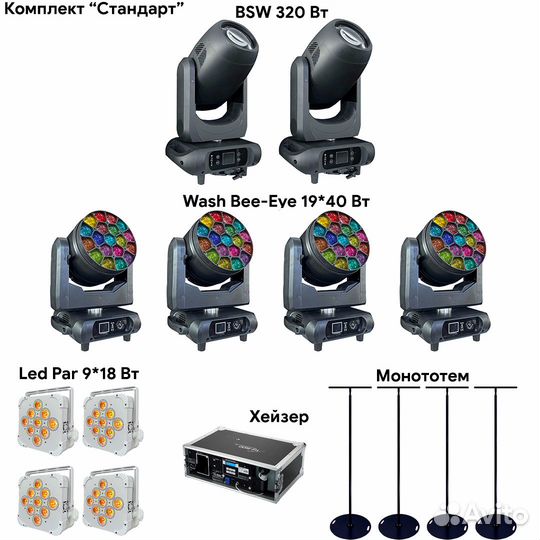 Аренда светового оборудования на свадьбу, юбилей
