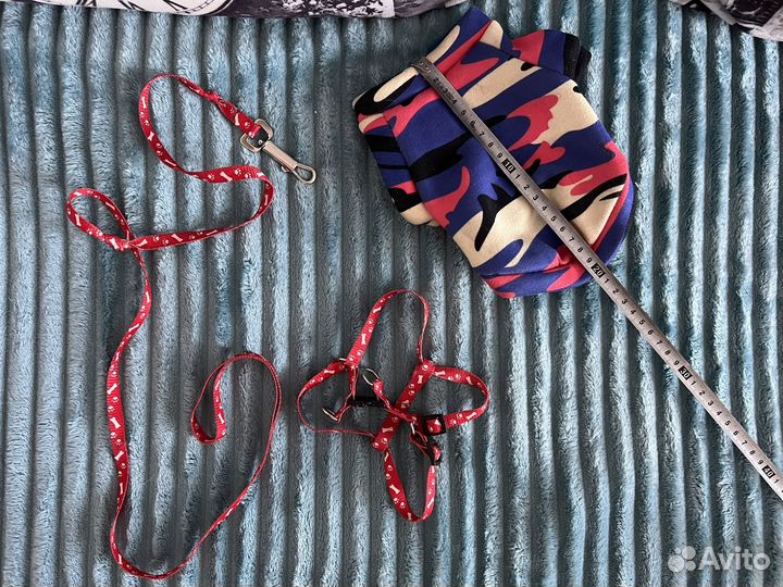 Шлейка-поводок и кофта флис для кошек собак