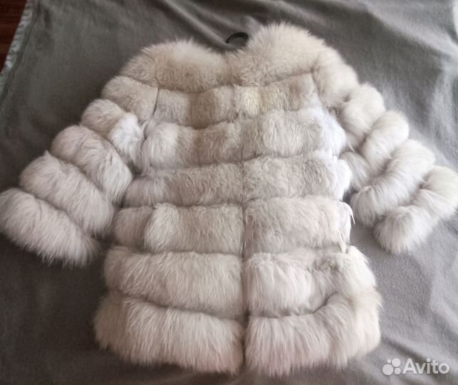 Шуба песцовая белая автоледи