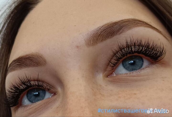 Наращивание ресниц, моделирование бровей