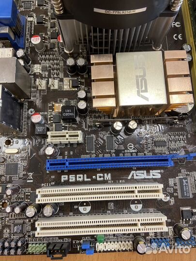 Комплект Материнка asus, Intel E5300, 4 Gb озу