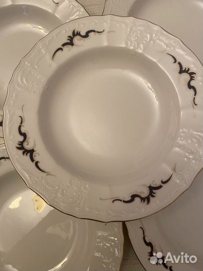 Тарелки суповые чехия новые Бернадотт цена за 6 шт