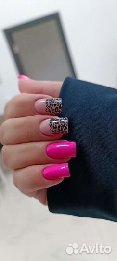 Маникюр гель лак наращивание