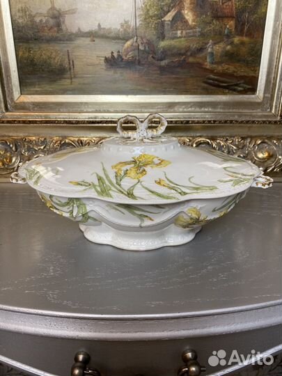 Антикварная супница, легюмница Лимож