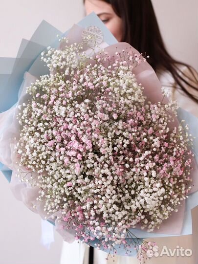 Цветы с доставкой/ гипсофила/ букет из гипсофилы