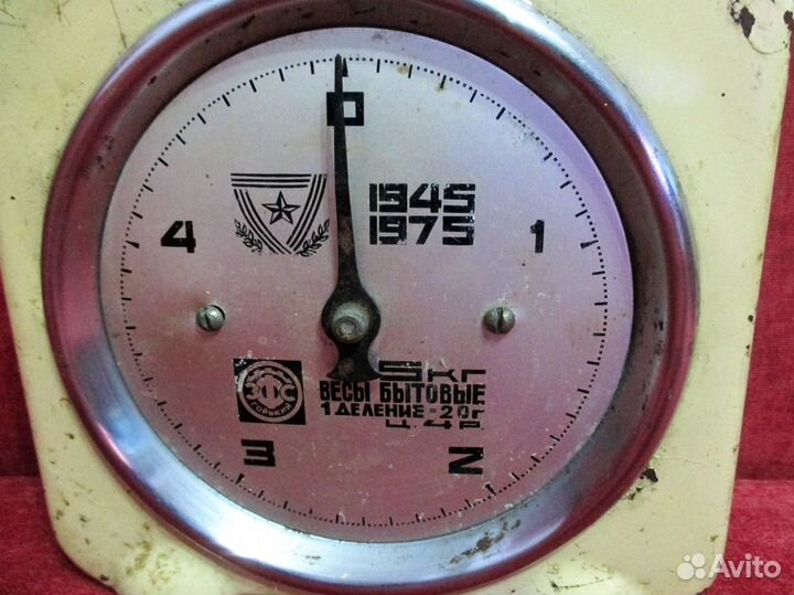 Весы бытовые столовые старинные 5 кг винтаж рабоч