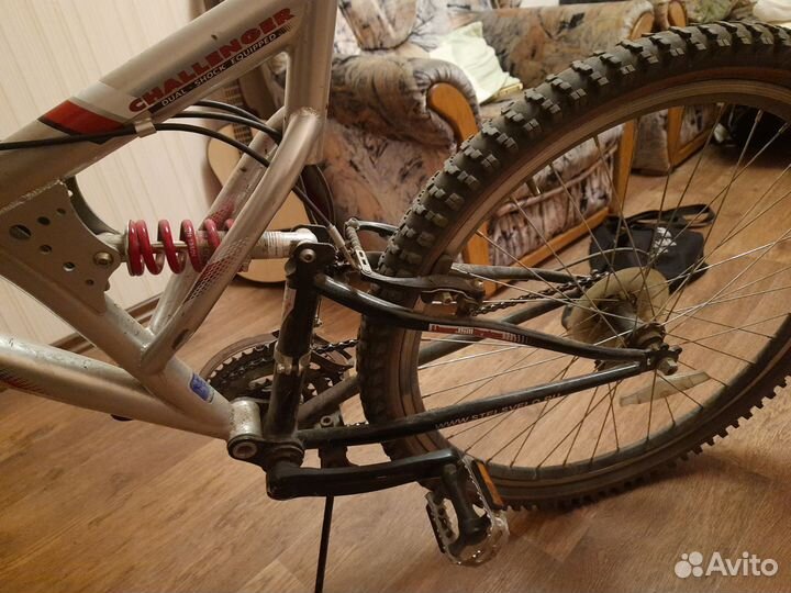 Взрослый горный велосипед, двухподвес