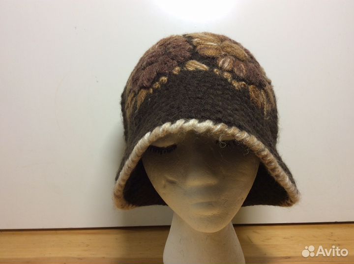 Стильная шоколадная шляпка, 56-59, арт 202