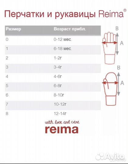 Варежки краги reima демисезонные 2