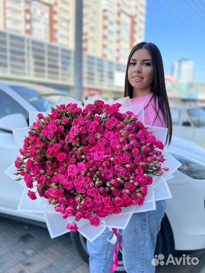 Букеты из роз, розы штучно