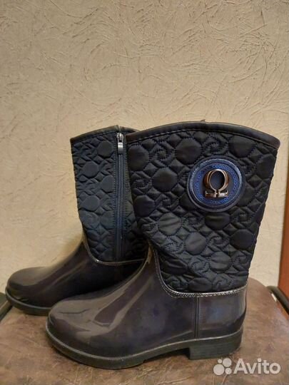 Сапоги резиновые с утеплителем на девочку