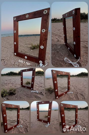 Гримёрное зеркало с лампочками