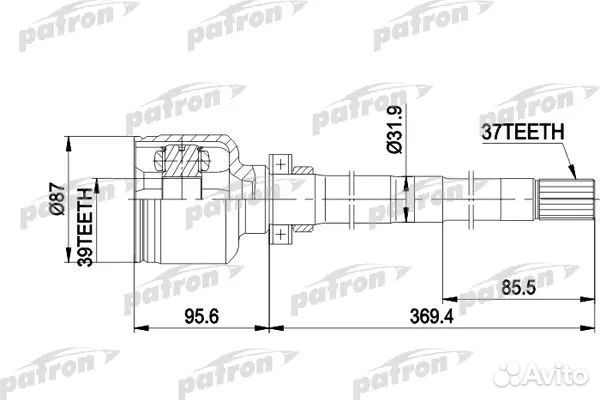Patron PCV5016 Шарнирный комплект приводной вал