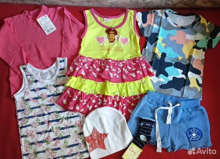 Новые вещи пакетом на девочку 98-104 см