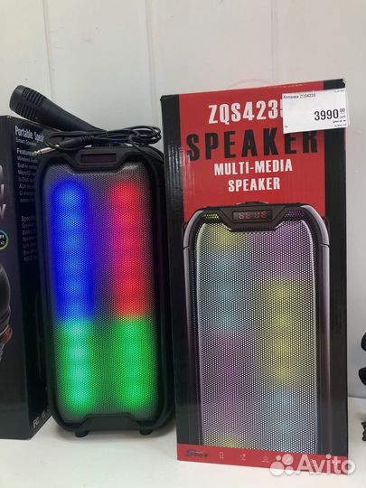 Блютуз колонка большая с микрофоном