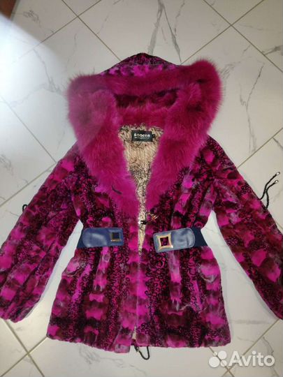 Шуба норковая с капюшоном 42 44