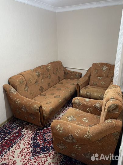 Диван и 2 кресла раздвижные комплект бу