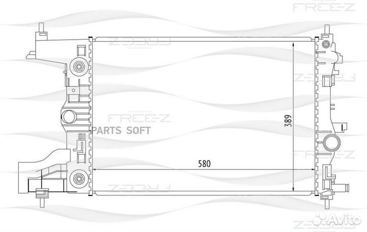 Радиатор охлаждения chevrolet Cruze 09- opel Astra