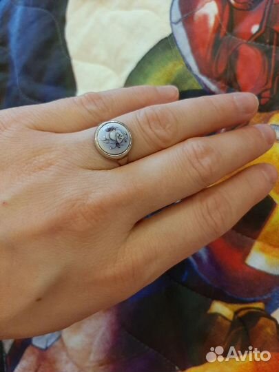 Серебряный комплект Финифть