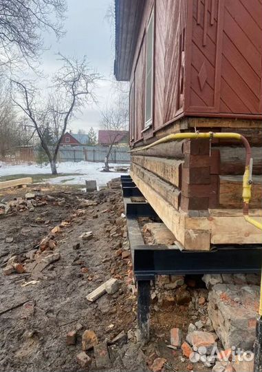 Замена венцов, лаг, подъем дома Ремонт пола