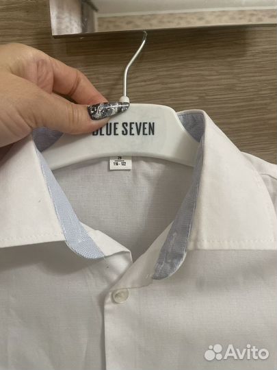 Рубашка белая для мальчика 116-122