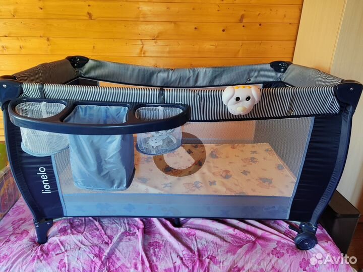 Манеж-кровать Lionelo Sven Plus, синий