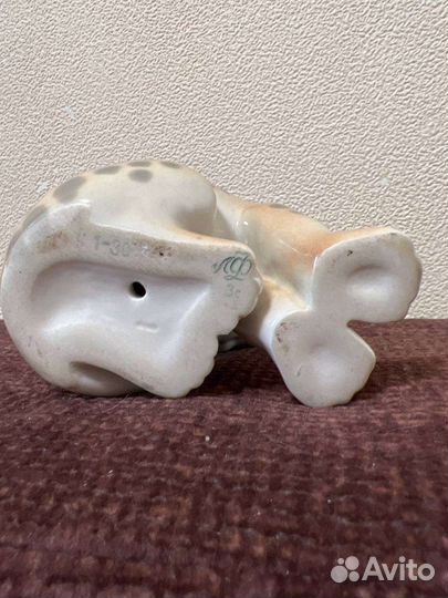 Фарфоровая статуэтка «Леопардик», лфз, СССР