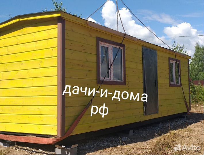 Каркасный дачный домик бытовка