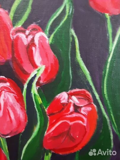 Картина.Тюльпаны.Акрил