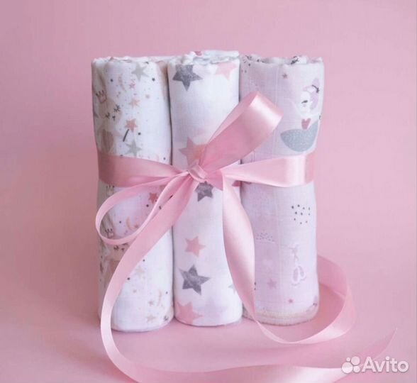 Муслиновые пеленки новые