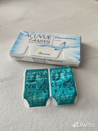 Линзы контактные acuvue oasys двухнедельные - 4.75